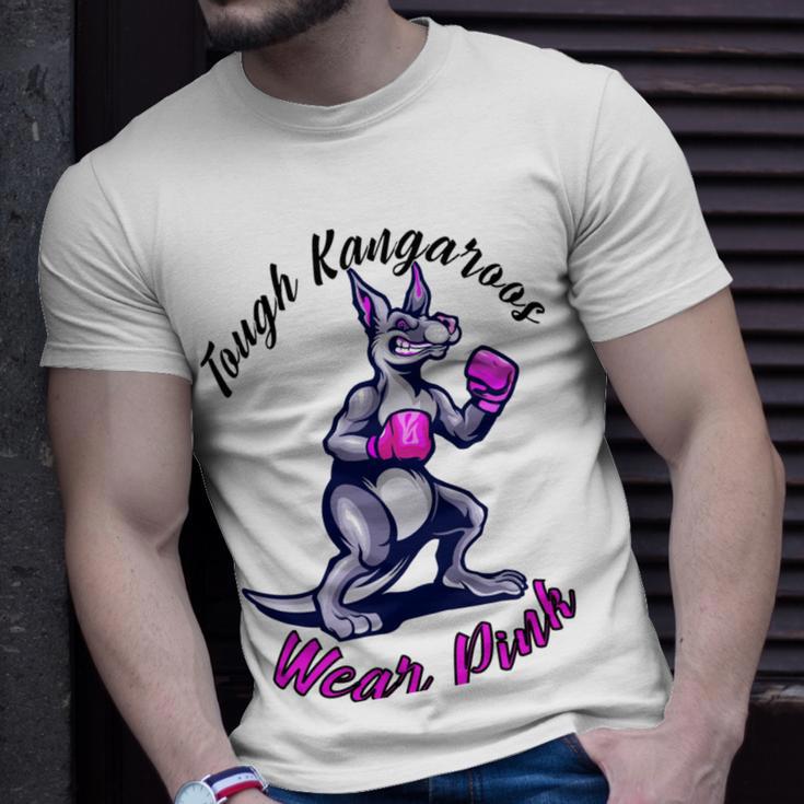 Tough Kangaroos Wear Pink In Support Of Breast Cancer Awareness Unisex T-Shirt Gifts for Him