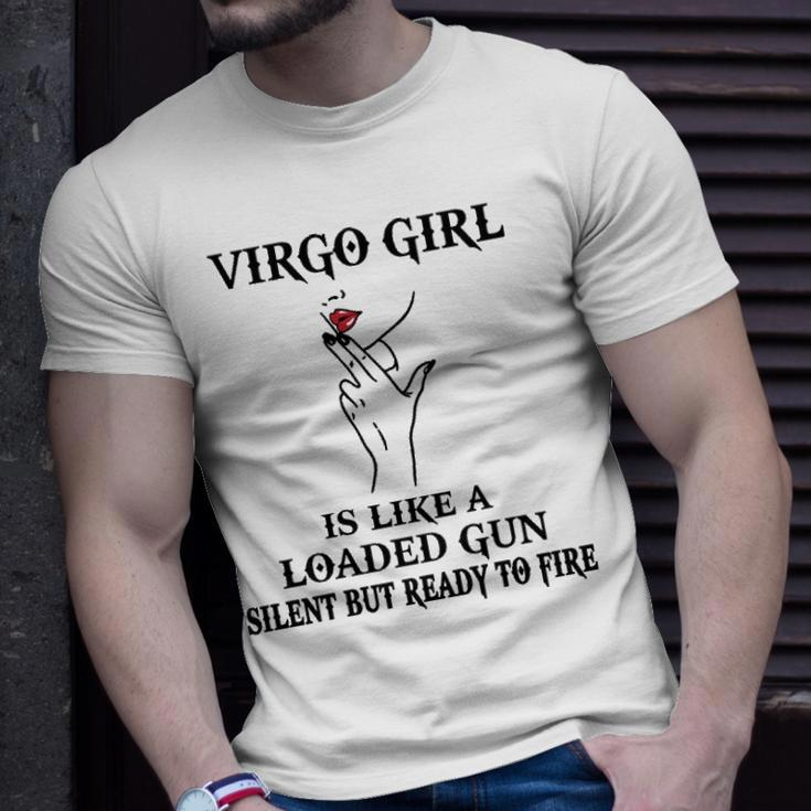 Virgo Girl Virgo Girl Is Like A Loaded Gun T-Shirt Gifts for Him