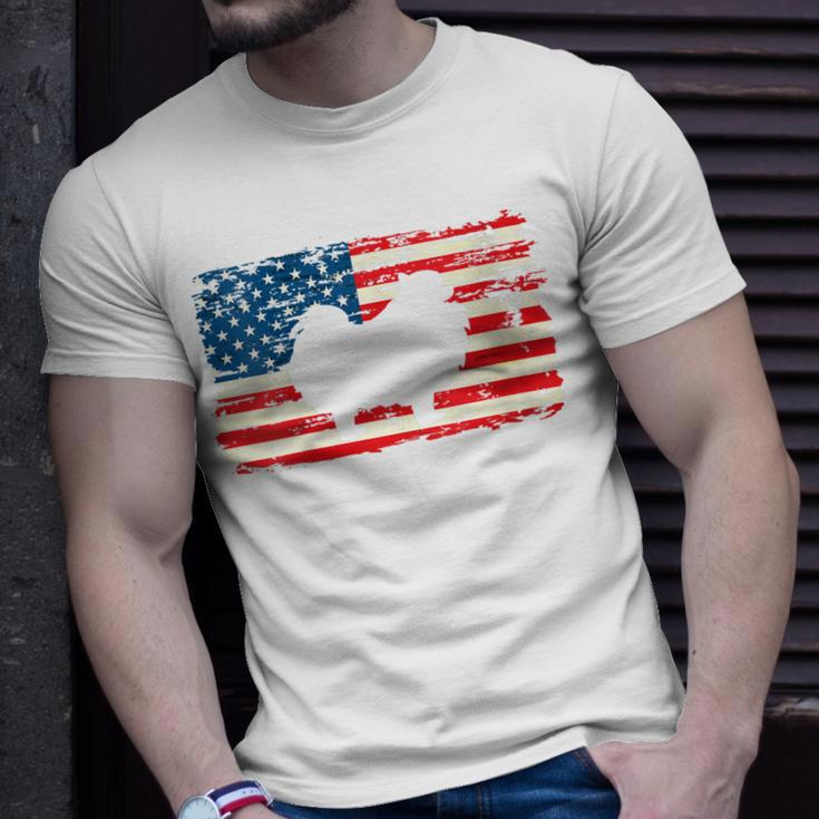 Womens Pomeranian For Dog Mom Dog Dad Usa Flag 4Th Of July Unisex T-Shirt Gifts for Him