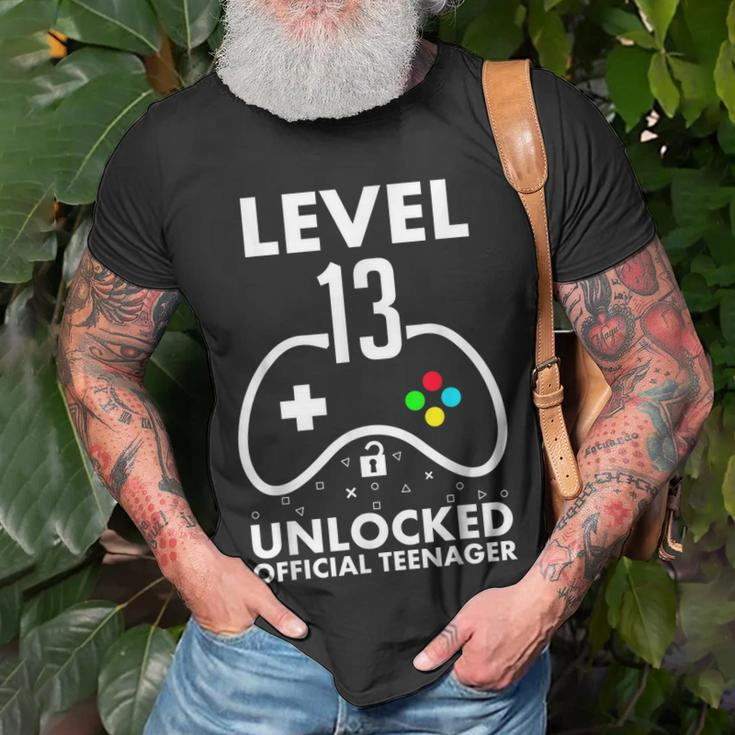 13Th Birthday Level 13 Unlocked Video Gamer Birthday Unisex T-Shirt Gifts for Old Men