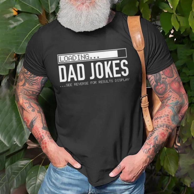 2 Sided Dad Jokes List Fathers Day T-shirt Gifts for Old Men