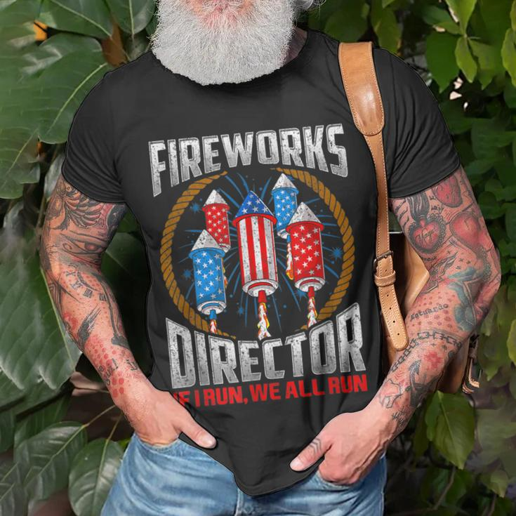 4Th Of July Fireworks Director If I Run You Run Unisex T-Shirt Gifts for Old Men