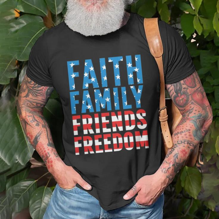 4Th Of July S For Men Faith Family Friends Freedom Unisex T-Shirt Gifts for Old Men