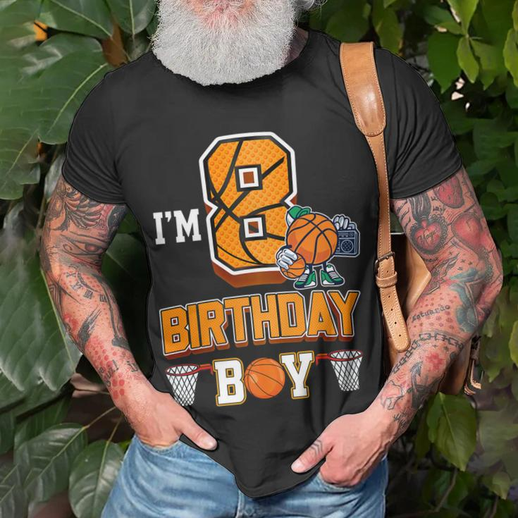 8Th Birthday Basketball Boy 8 Years Old Kids Unisex T-Shirt Gifts for Old Men
