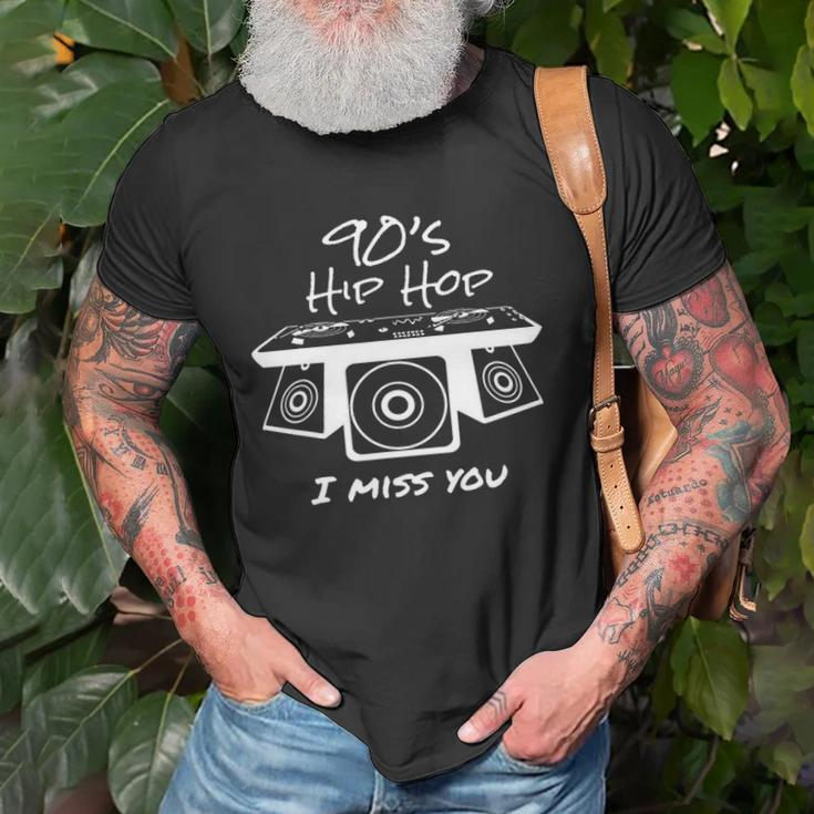 90S Hip Hop I Miss You I Breakdance Music Rnb Dancer Flow Mc Unisex T-Shirt Gifts for Old Men
