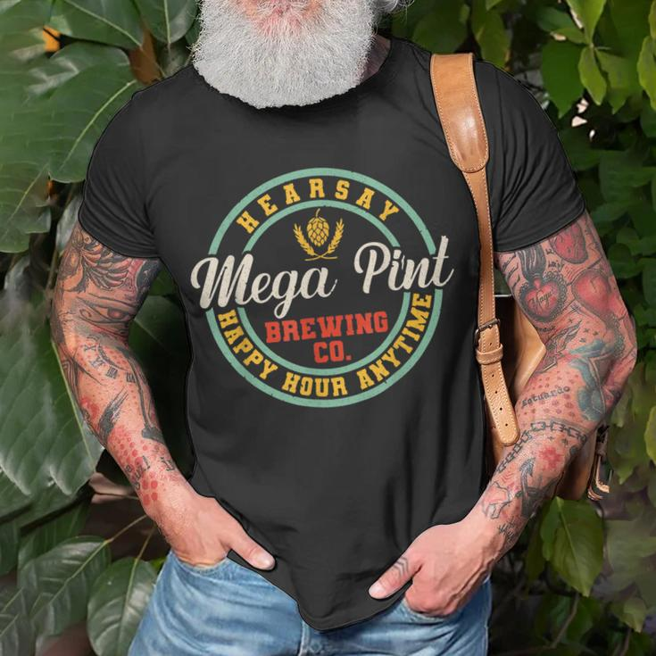 A Mega Pint Brewing Co Hearsay Happy Hour Anytime Unisex T-Shirt Gifts for Old Men
