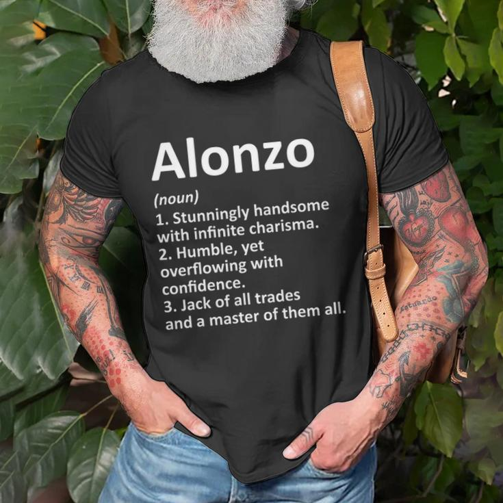 Alonzo Definition Personalized Name Funny Birthday Gift Idea Unisex T-Shirt Gifts for Old Men