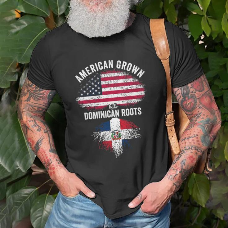 American Grown With Dominican Roots Usa Dominican Flag Unisex T-Shirt Gifts for Old Men