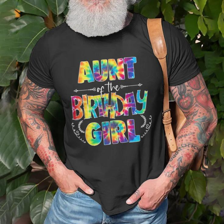 Aunt Of The Birthday Girl Matching Family Tie Dye Unisex T-Shirt Gifts for Old Men