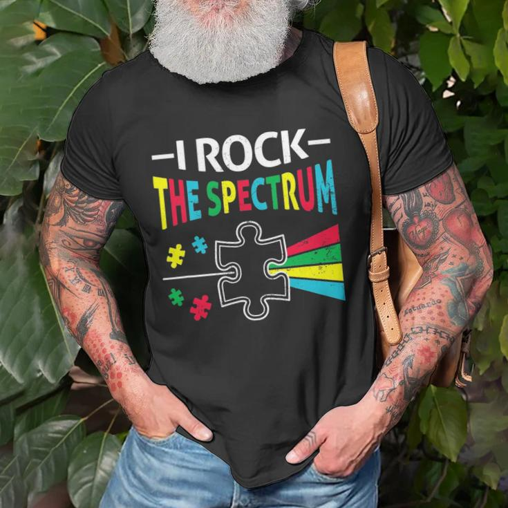 Autism Awareness Support Autistic Kids Rock Spectrum Unisex T-Shirt Gifts for Old Men