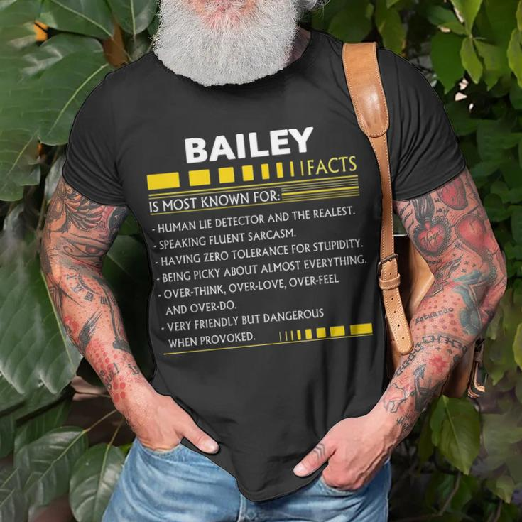 Bailey Name Bailey Facts V2 T-Shirt Gifts for Old Men