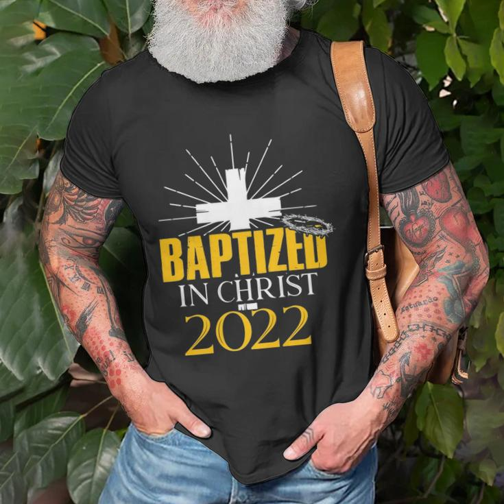 Baptized In Christ 2022 Christian Tee Baptism Faith Unisex T-Shirt Gifts for Old Men