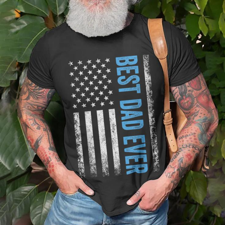 Best Dad Ever Us American Flag Gift For Fathers Day Unisex T-Shirt Gifts for Old Men