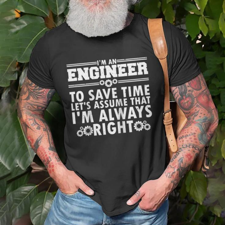 Best Engineer Art For Men Women Humor Engineering Lovers Raglan Baseball Tee Unisex T-Shirt Gifts for Old Men