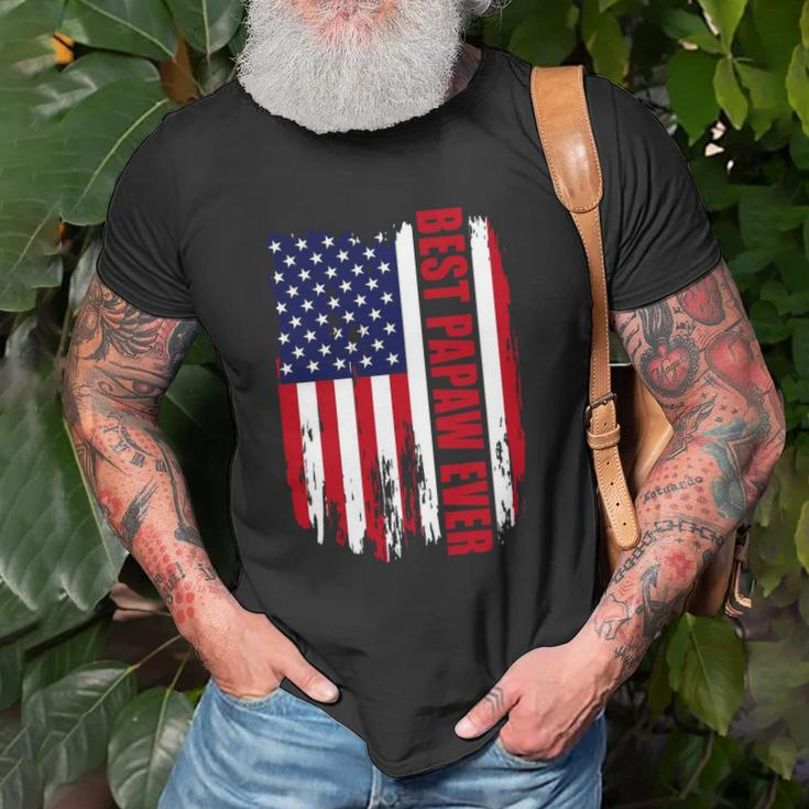 Best Papaw Ever Us Flag Patriotic 4Th Of July American Flag Unisex T-Shirt Gifts for Old Men