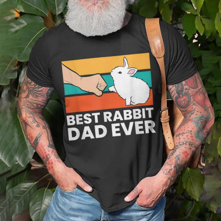 Best Rabbit Dad Ever Funny Dad Rabbit Unisex T-Shirt Gifts for Old Men