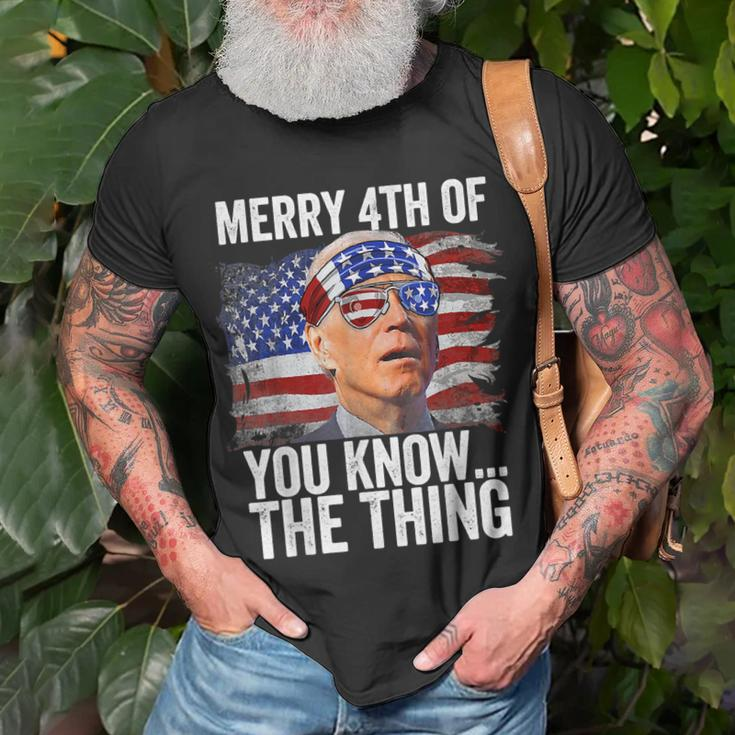 Biden Dazed Merry 4Th Of You KnowThe Thing Funny Biden Unisex T-Shirt Gifts for Old Men