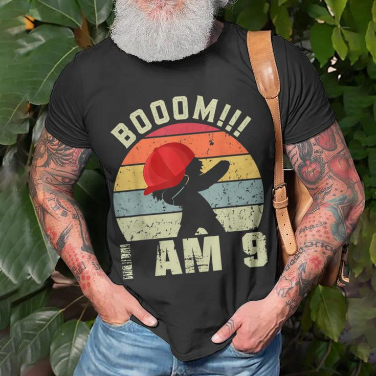 Boom I Am 9 Gift Boy 9 Years Being Awesome 9Th Birthday Unisex T-Shirt Gifts for Old Men