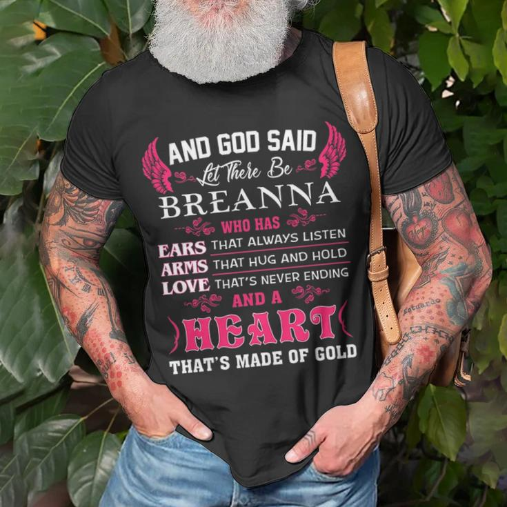 Breanna Name And God Said Let There Be Breanna T-Shirt Gifts for Old Men