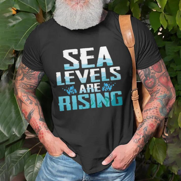 Climate Change Sea Level Rising Gift Unisex T-Shirt Gifts for Old Men