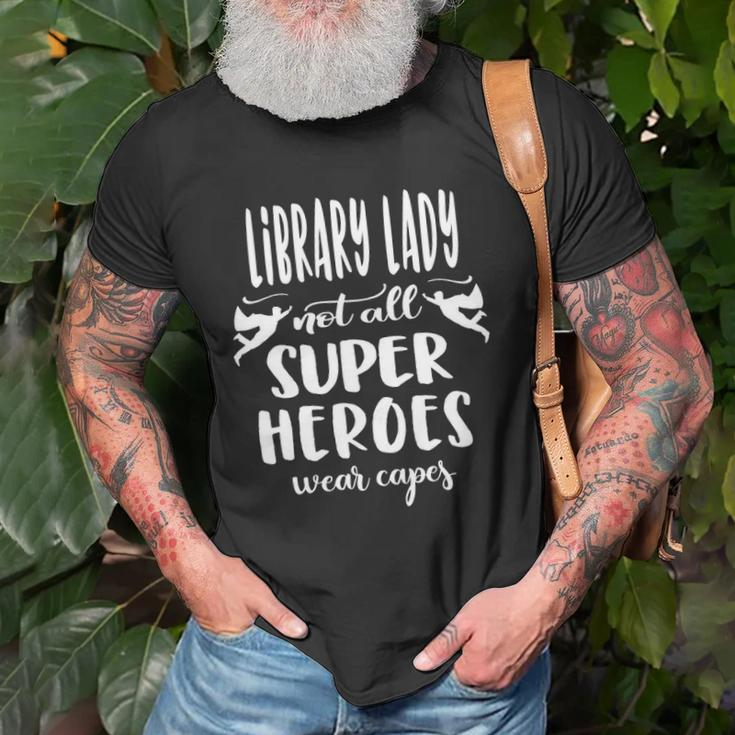 Cool Super Library Lady Saying Library Lady T-shirt Gifts for Old Men