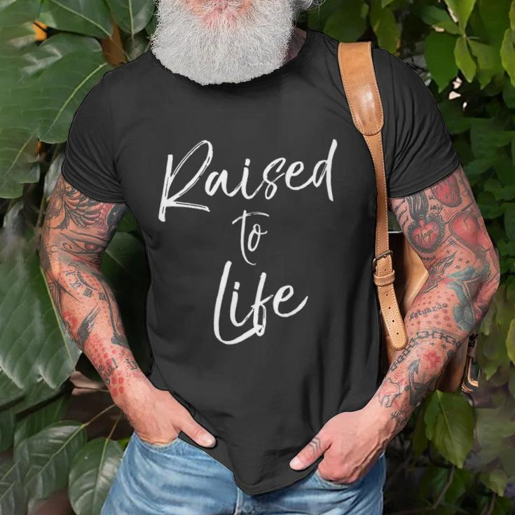 Cute Christian Baptism Gift For New Believers Raised To Life Unisex T-Shirt Gifts for Old Men