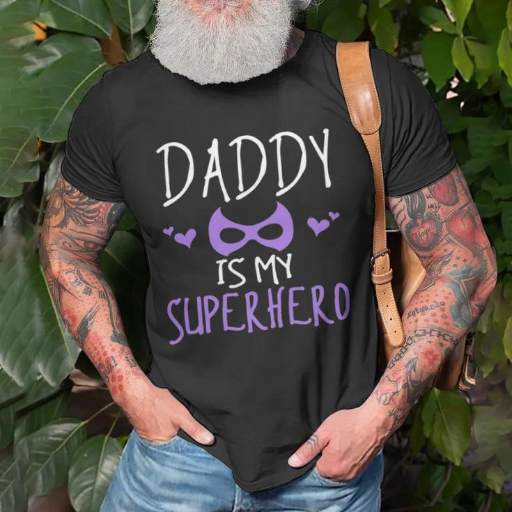 Cute Graphic Daddy Is My Superhero With A Mask T-shirt Gifts for Old Men
