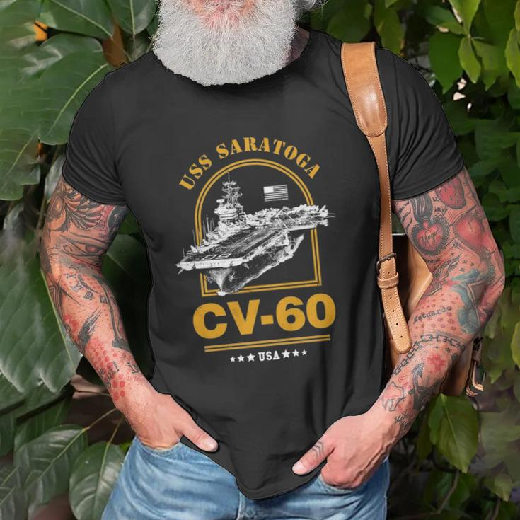 Cv-60 Uss Saratoga United States Navy Unisex T-Shirt Gifts for Old Men