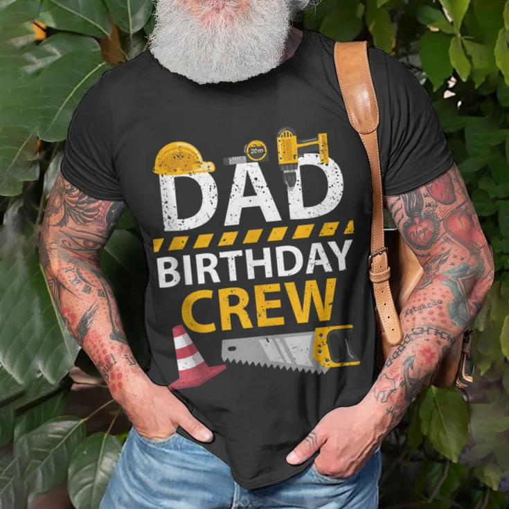 Dad Birthday Crew Construction Birthday Party Supplies Unisex T-Shirt Gifts for Old Men