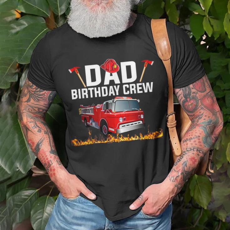 Dad Birthday Crew Fire Truck Firefighter Fireman Party V2 Unisex T-Shirt Gifts for Old Men