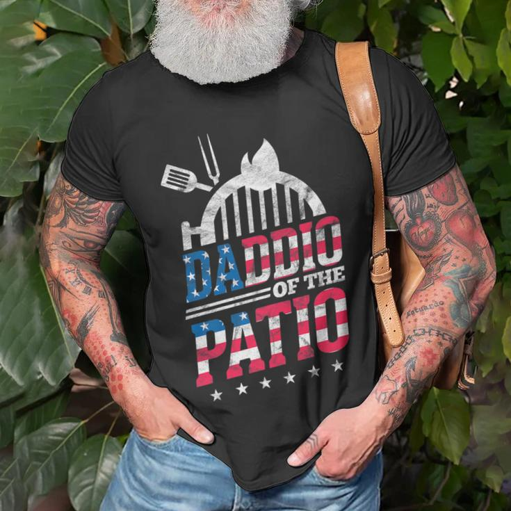 Daddio Of The Patio Usa Flag Patriotic Bbq Dad 4Th Of July Unisex T-Shirt Gifts for Old Men
