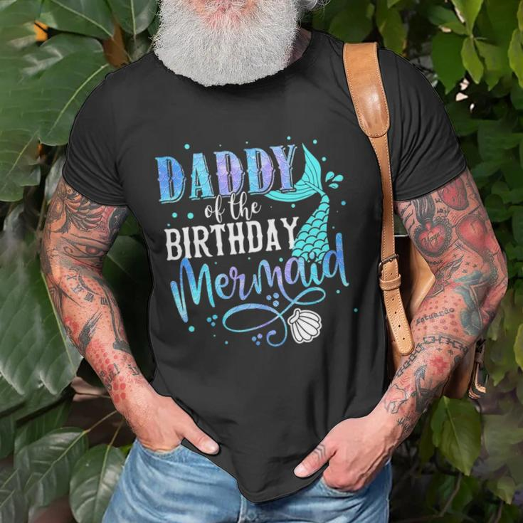 Daddy Of The Birthday Mermaid Family Matching Party Squad Unisex T-Shirt Gifts for Old Men