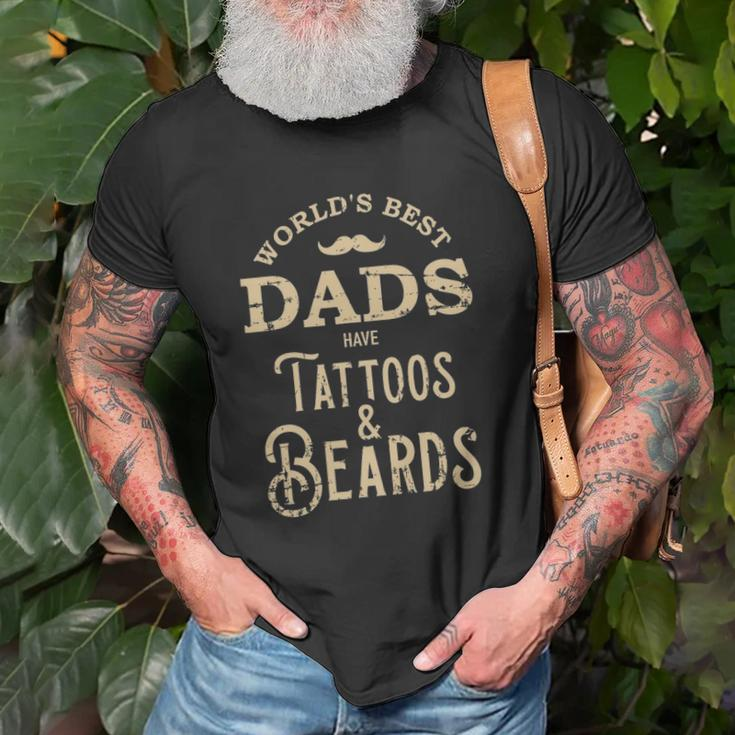 Dads With Tattoos And Beards Unisex T-Shirt Gifts for Old Men