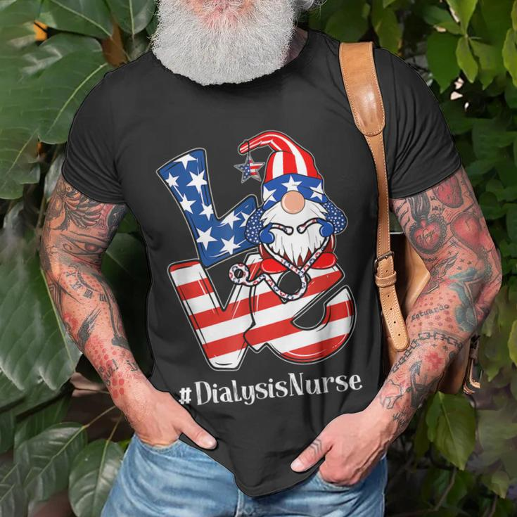 Dialysis Nurse 4Th Of July Love Gnome Dialysis Nurse Love Unisex T-Shirt Gifts for Old Men