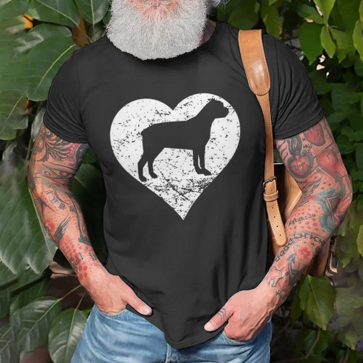 Distressed Cane Corso Heart Dog Owner Graphic Unisex T-Shirt Gifts for Old Men