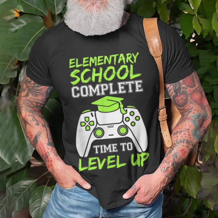 Elementary Complete Time To Level Up Kids Graduation Unisex T-Shirt Gifts for Old Men