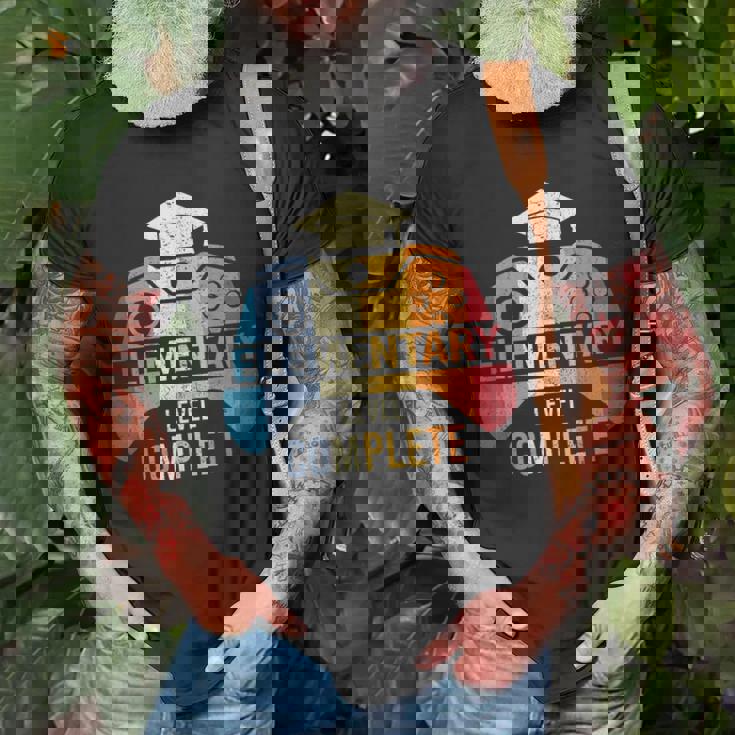 Elementary Level Complete Graduation Gamer Boys Kids Unisex T-Shirt Gifts for Old Men Elementary Level Complete Graduation Gamer Boys Kids Unisex T-Shirt Gifts for Old Men