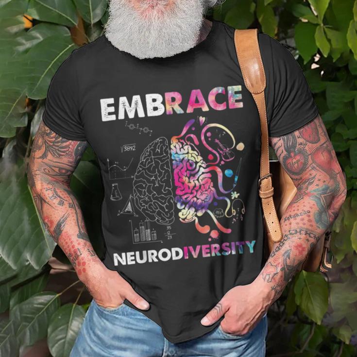 Embrace Neurodiversity Funny V4 Unisex T-Shirt Gifts for Old Men