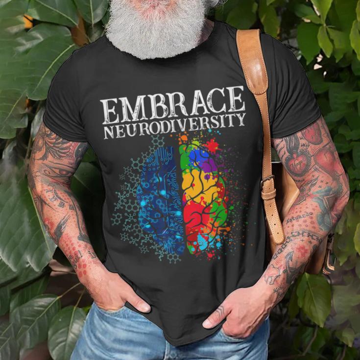 Embrace Neurodiversity Unisex T-Shirt Gifts for Old Men