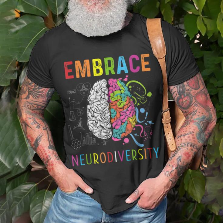 Embrace Neurodiversity V2 Unisex T-Shirt Gifts for Old Men