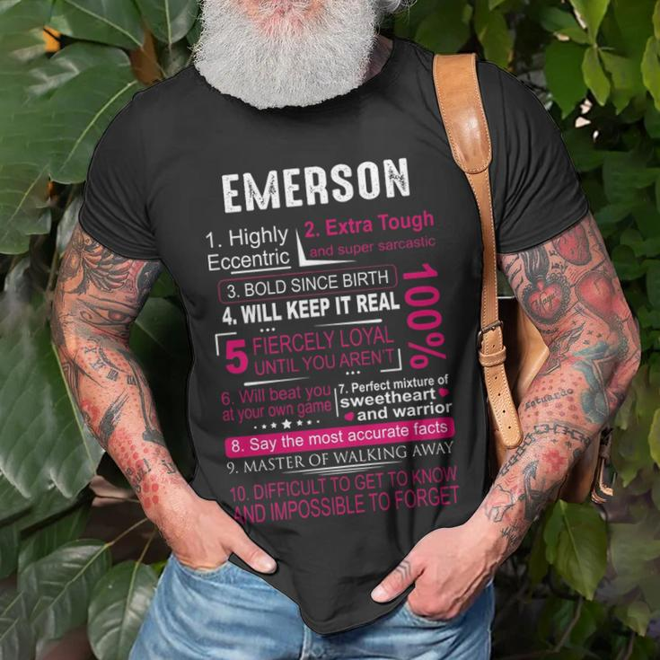 Emerson Name Emerson Name T-Shirt Gifts for Old Men