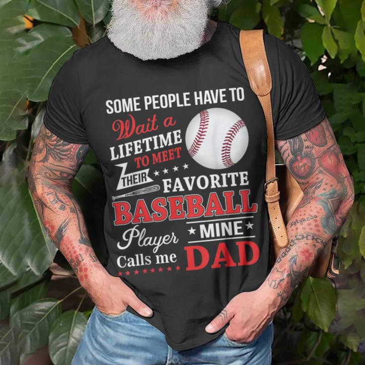 Favorite Baseball Player Calls Me Dad V3 Unisex T-Shirt Gifts for Old Men