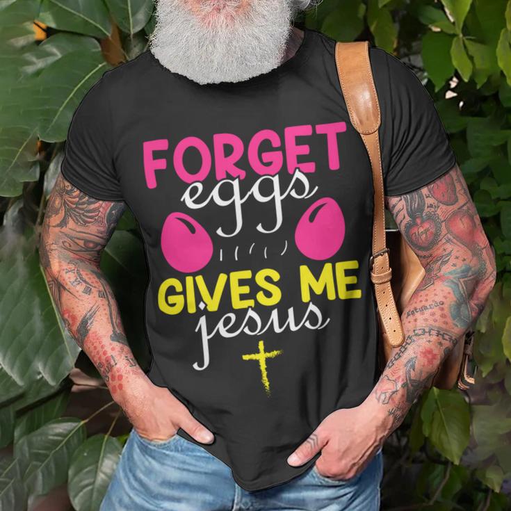 Forger Eggs Gives Me Jesus Funny Easter Day Unisex T-Shirt Gifts for Old Men