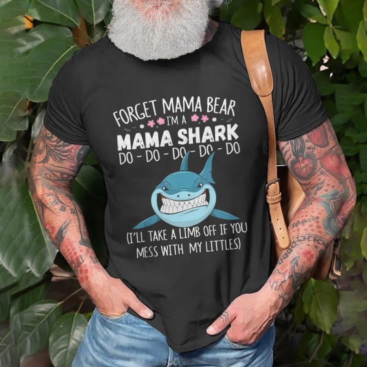 Forget Mama Bear Funny Im A Mama Shark Novelty Gift Unisex T-Shirt Gifts for Old Men