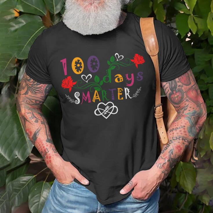 Funny 100 Days Smarter Shirt Happy 100Th Day Of School Gifts Unisex T-Shirt Gifts for Old Men