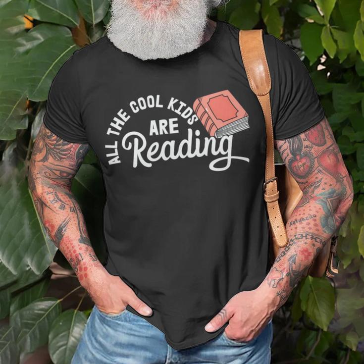 Funny All The Cool Kids Are Reading Unisex T-Shirt Gifts for Old Men