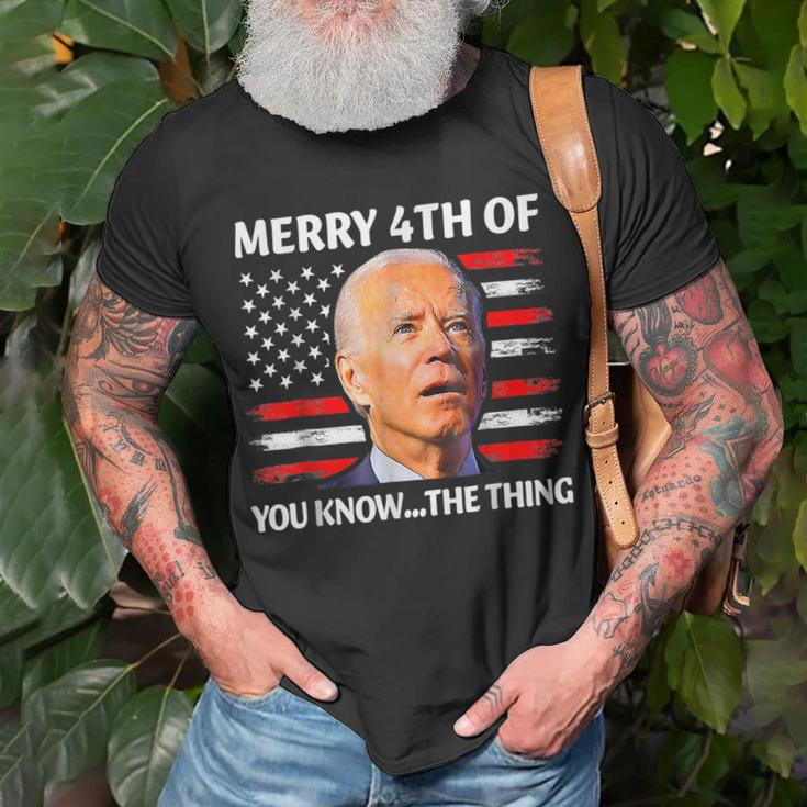 Funny Biden Confused Merry Happy 4Th Of You Know The Thing Unisex T-Shirt Gifts for Old Men
