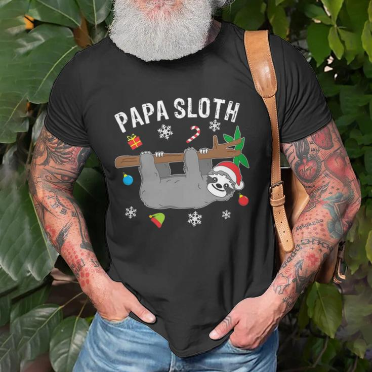 Funny Christmas Sloth Family Matching Papa Gift Unisex T-Shirt Gifts for Old Men