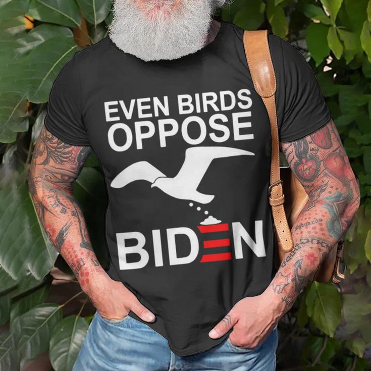 Funny Even Birds Oppose Biden Unisex T-Shirt Gifts for Old Men