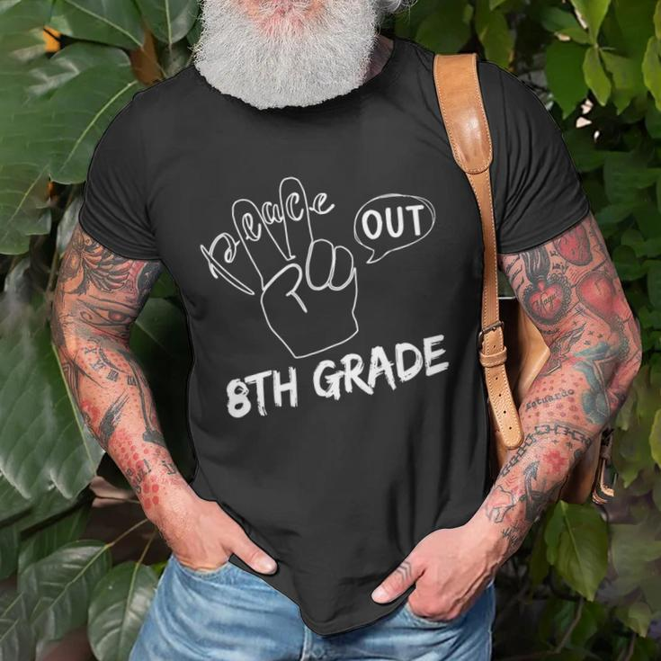 Funny Graduate Eighth Grader Student Peace Out 8Th Grade Unisex T-Shirt Gifts for Old Men